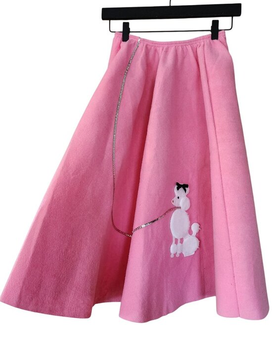 None Dresses & Skirts - Poodle Skirt Halloween Pink W/ White Poodle Womens Size Medium